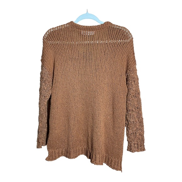 CHELSEA & THEODORE Rust V-Neck Oversized Sweater XS NWT - Picture 3 of 7